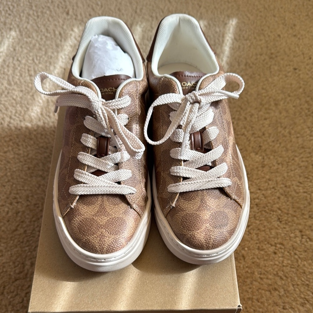 Coach Brown Khaki Sneakers - Picture 4 of 5
